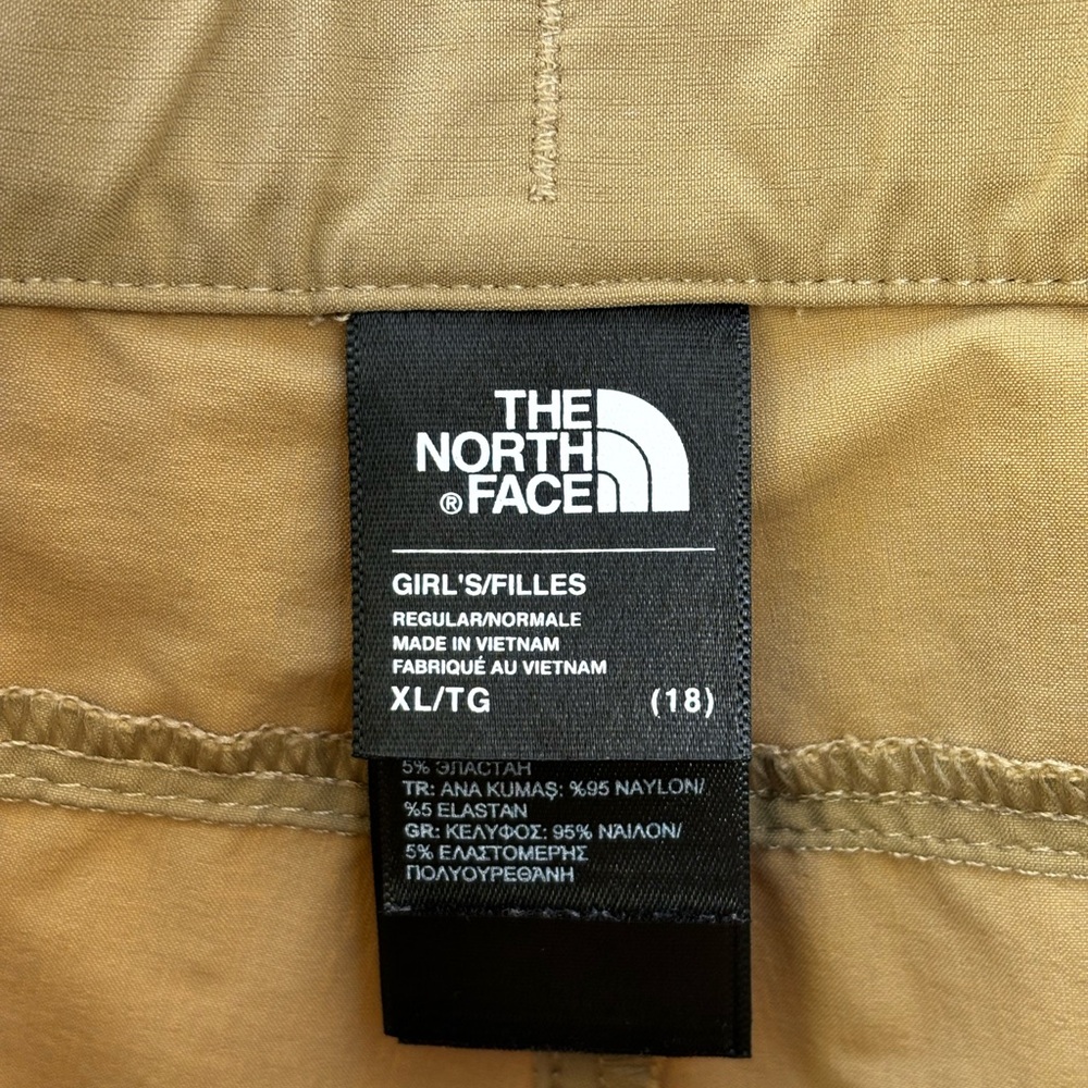 The North Face Khaki Parker Shorts Youth Girls Size XL Outdoors Hiking Stretch - Picture 5 of 16